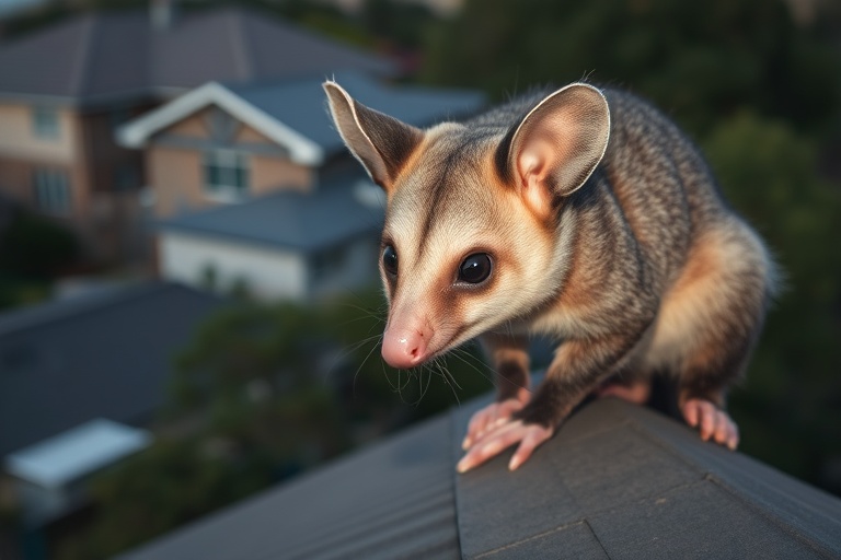 Possum in Yallambie residential area